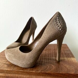BCBGeneration Elegant Tan Studded Heels
